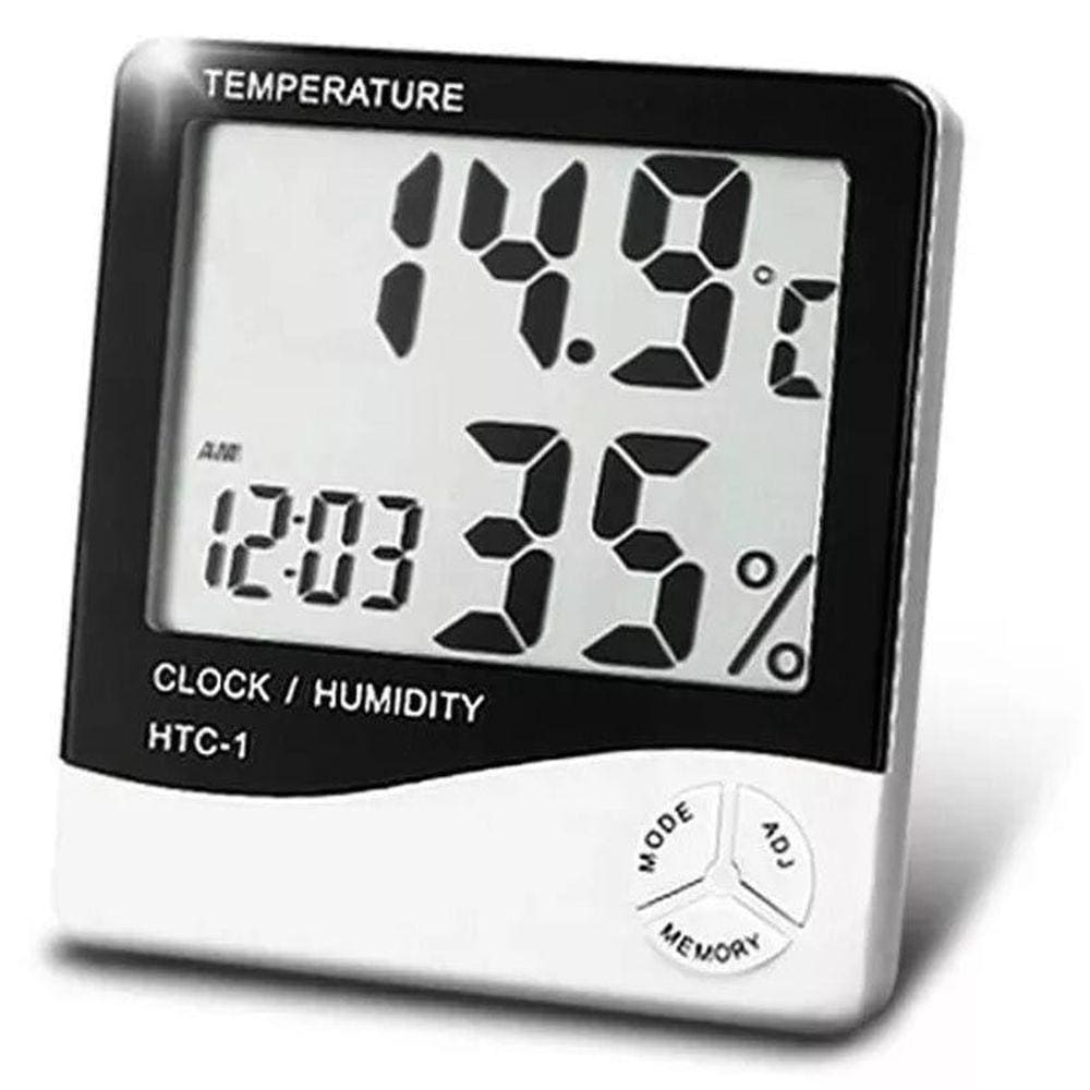Termo Higrometro Relogio Medidor De Temperatura Digital