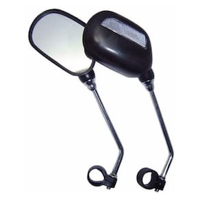 Espelho Retrovisor Mtb Jy-102 Com Refletor Para Bike Preto