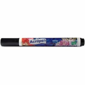 Caneta Para Tecido Acrilpen Preta 520 Acrilex - 01 Unidade