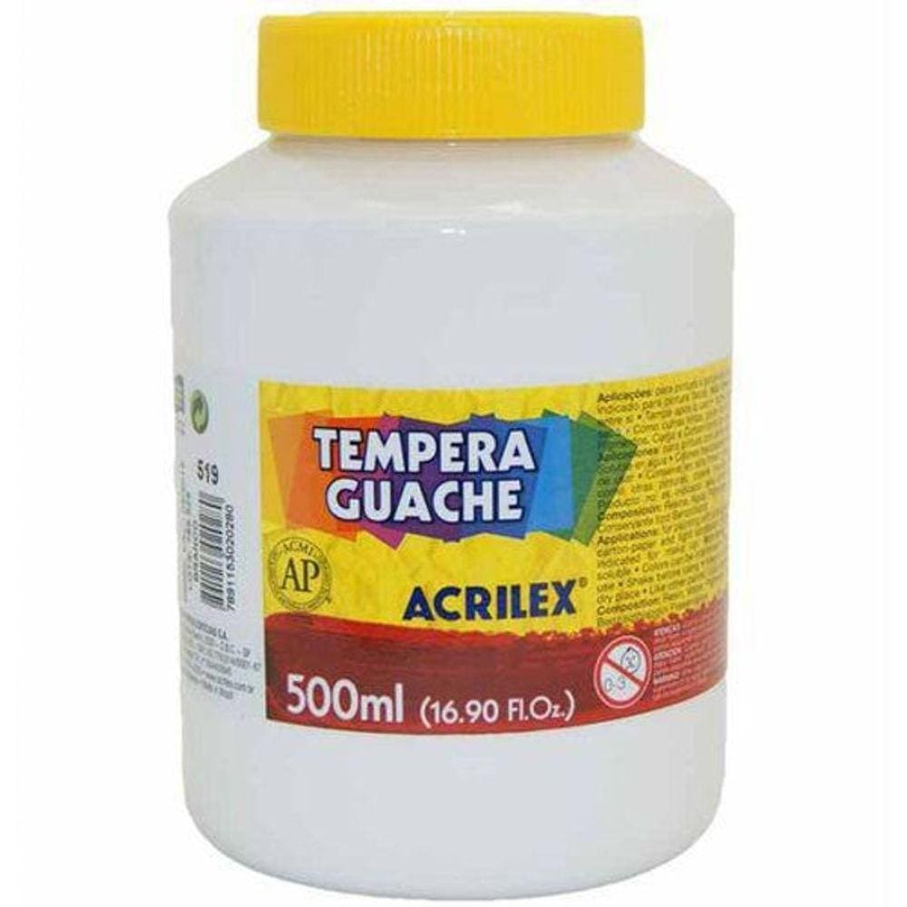 Tinta Guache Branco Acrilex 500Ml