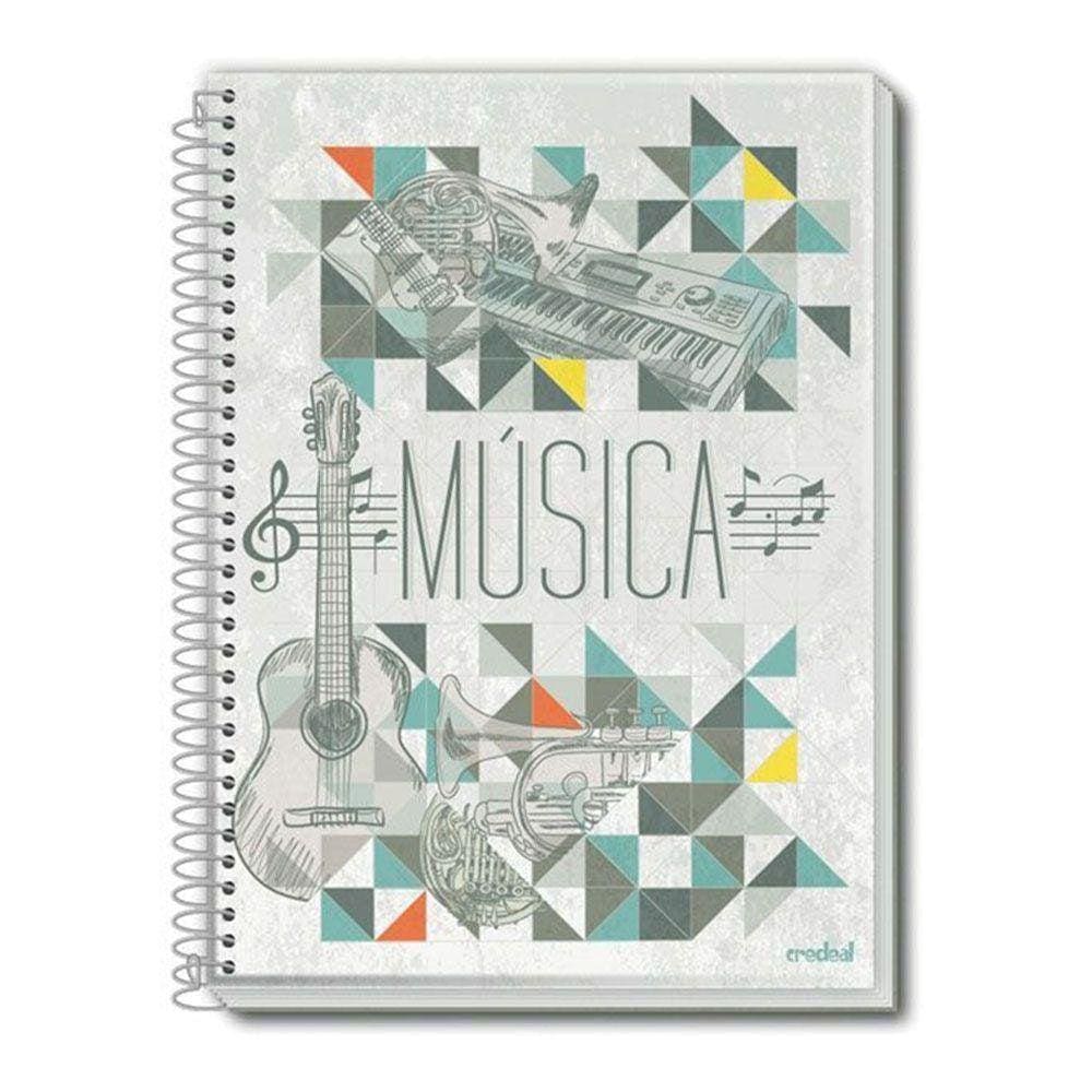 Caderno Espiral De Música Cd 96 Folhas Credeal