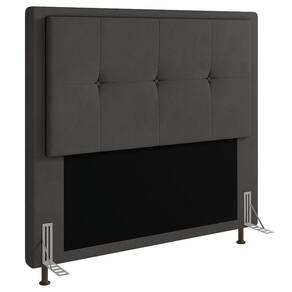 Cabeceira Ametista Cama Box Casal 140cm Suede Grafite