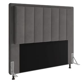 Cabeceira Opala Cama Box Casal 140cm Suede Grafite