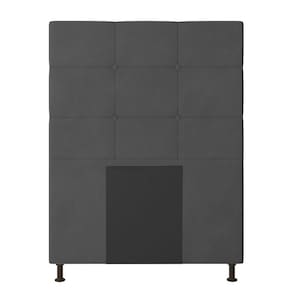 Cabeceira Cama Box Solteiro 90cm Suede Grafite