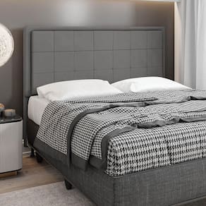 Cabeceira Onix Cama Box King 195cm Suede Grafite
