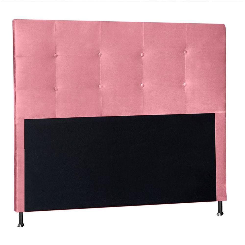 Cabeceira Queen 1,60m Berlim Suede Rosa