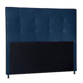 Cabeceira Solteiro 0,90m Berlim Suede Azul Marinho