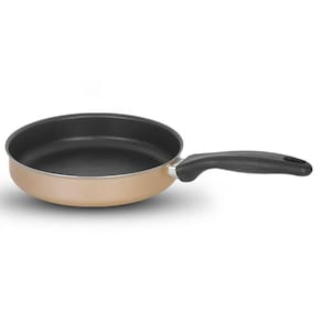 Frigideira Reta Antiaderente s/ Tampa Creme e Preta 26 cm - Alumínio Brasilar