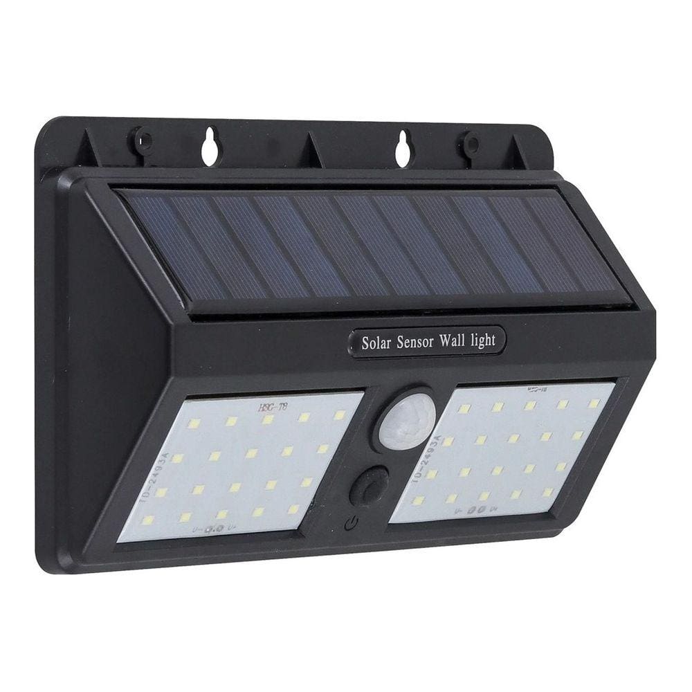 Luminária Externa Solar Led 8w Solar Luz Branca 20x12x5cm