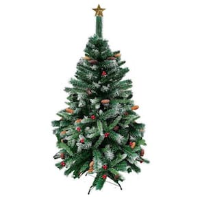 Árvore De Natal Nevada Alpina 1,20M 195 Galhos Com Ponteira