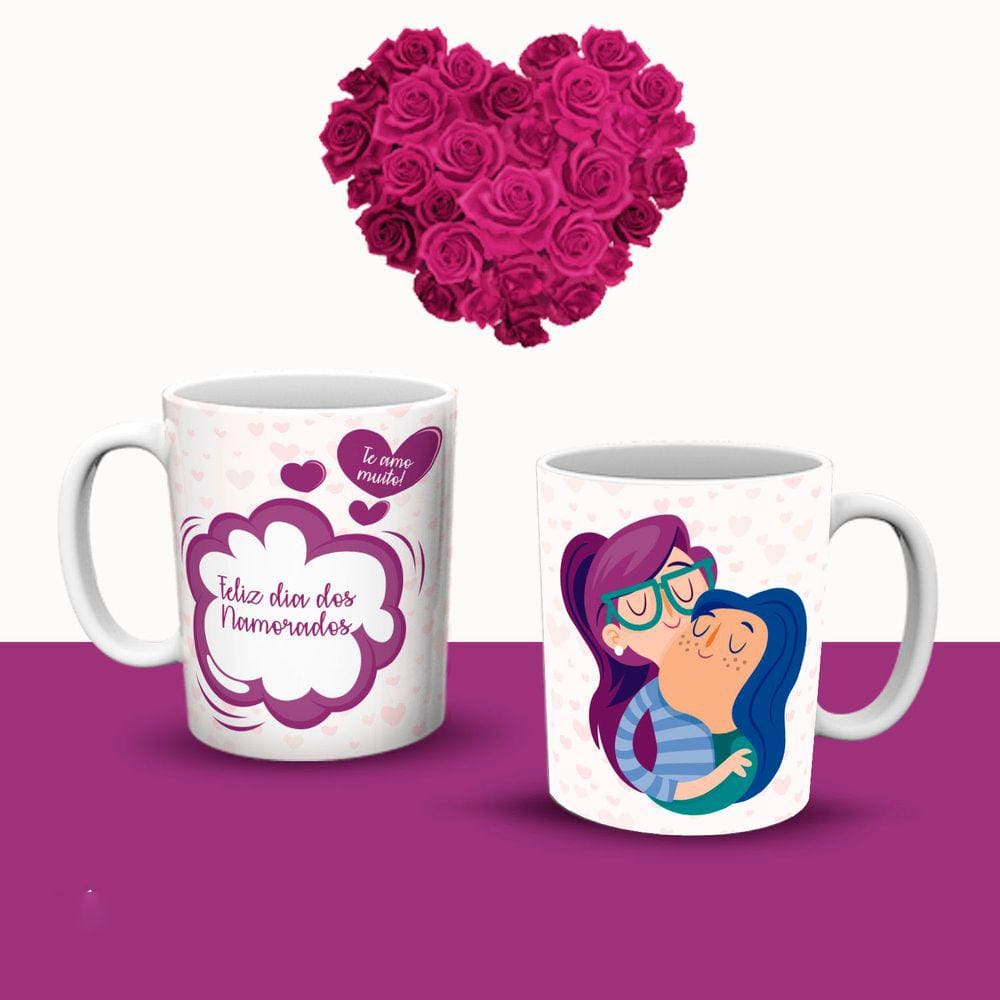 Caneca Cerâmica Dia Dos Namorados Mod.13