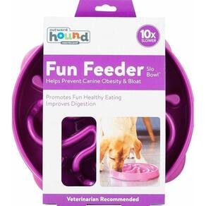 Comedouro Lento Fun Feeder Outward Hound Roxo Grande