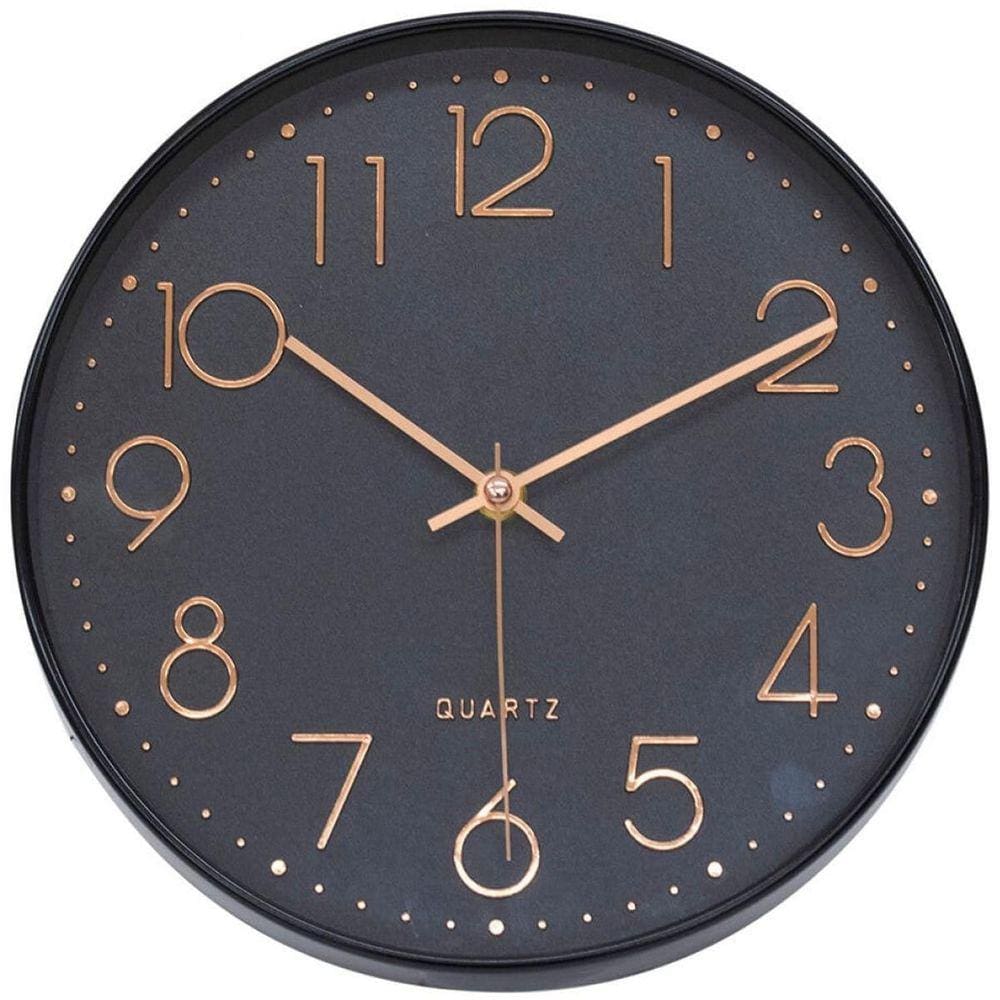 Relógio Parede Preto 25X25Cm