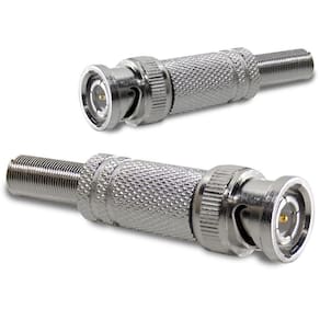 Kit 50 Conector Bnc Com Mola E Parafuso 4Mm Para Cftv