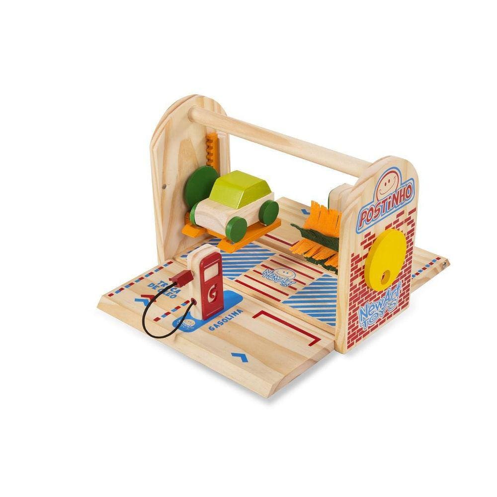 Brinquedo Postinho De Gasolina De Madeira