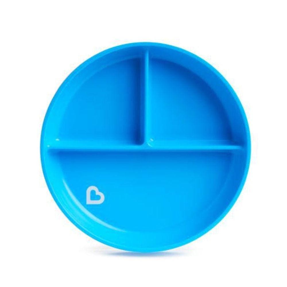 Prato Infantil Com Placa De Sucção Stay Put Da Munchkin Azul
