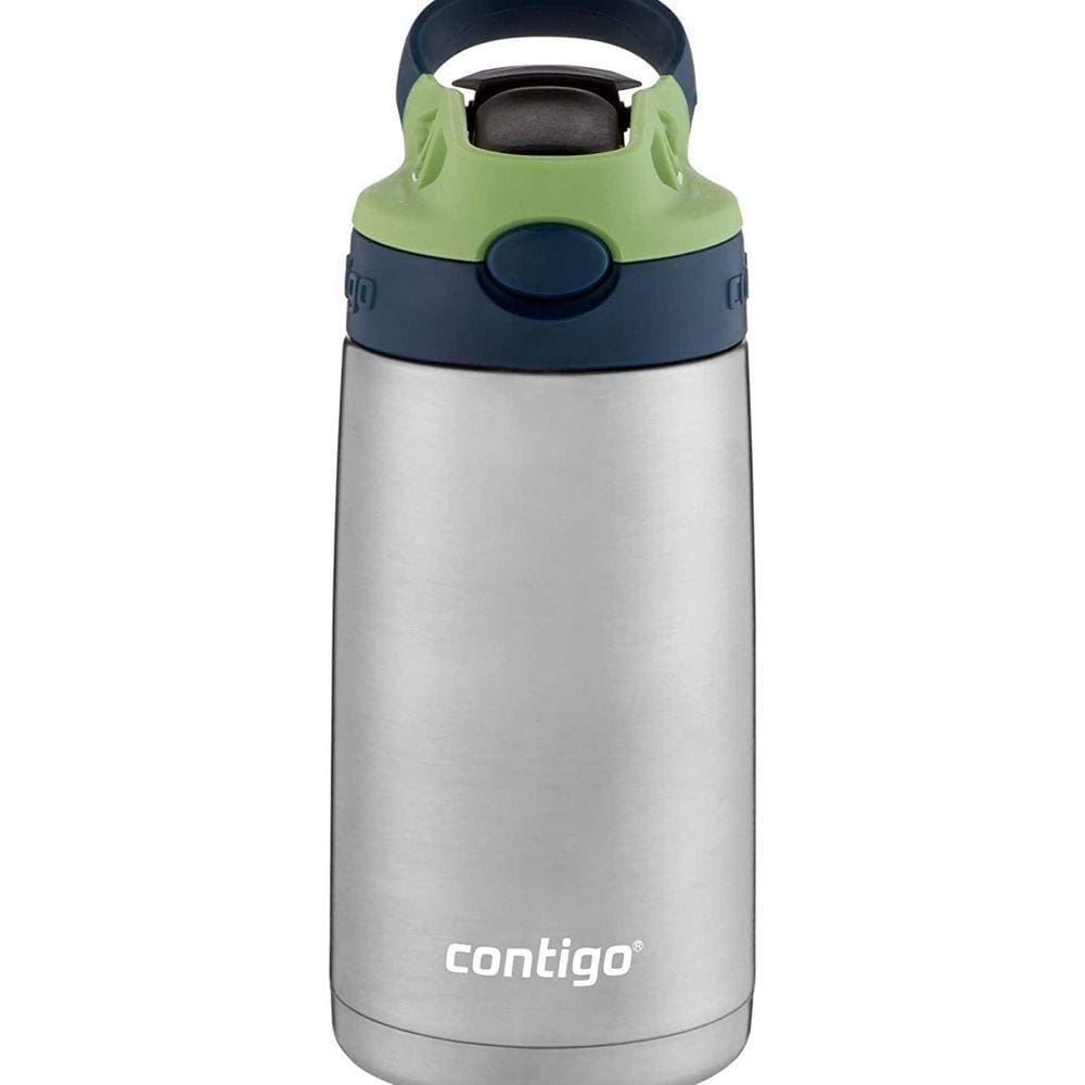 Garrafa Termica Inox Squeeze Infantil Autospout 384Ml Verde