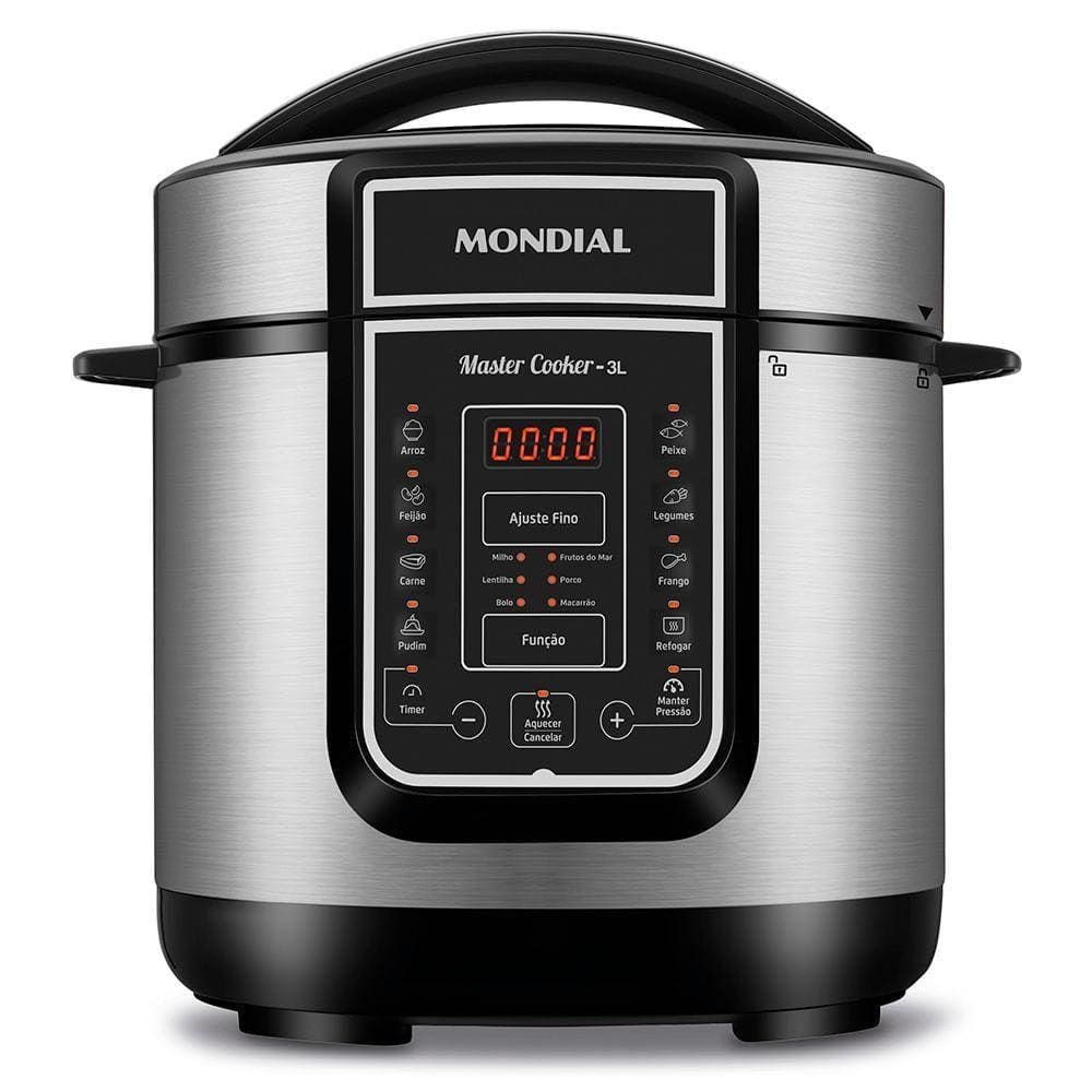 Panela Elétrica Pressão 220V Preto/Inox