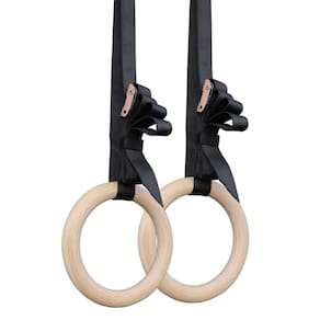 Argola Olimpica Crossfit Suspensão Madeira Par Odin Fit
