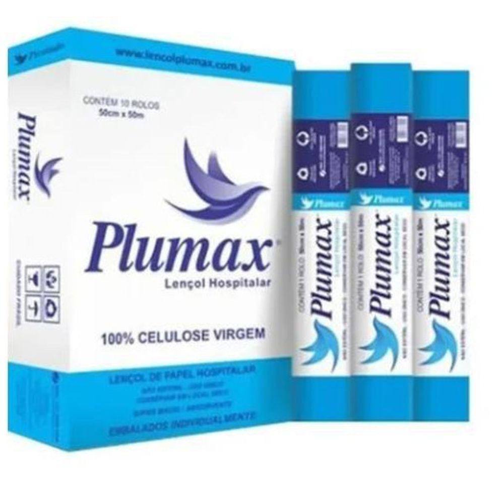Lencol Plumax 50Cm X 50M (Azul) Caixa Com 10 Unidades