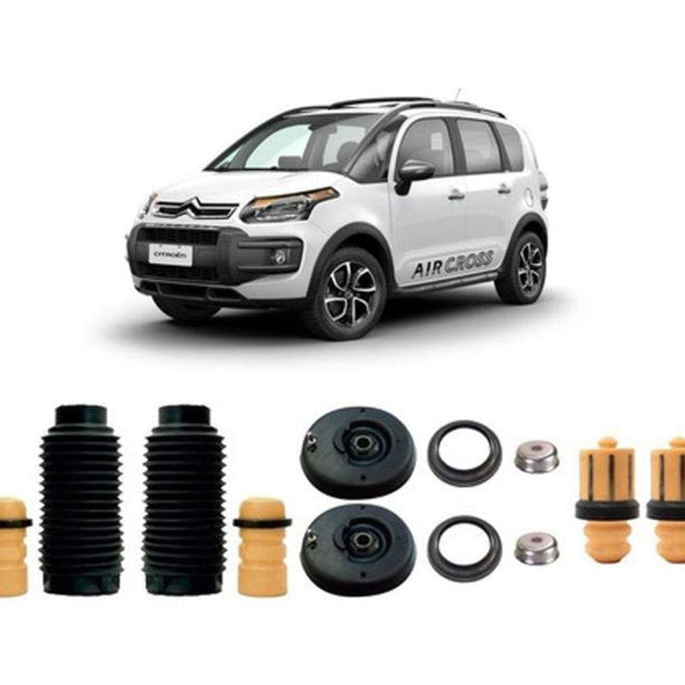 Kit Batente Coxim Dianteiro Traseiro Aircross 2012 2013 2014