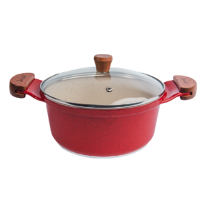 Caçarola Vermelha Antiaderente Marmorizada Javali AM 16cm