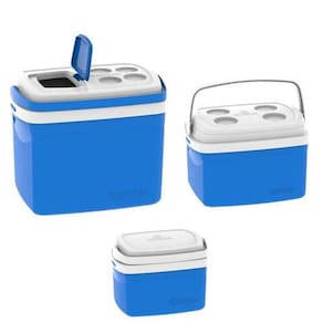 Ecombo 3 Caixa Térmica 32, 12, 5L Caixa Térmica Azul Soprano