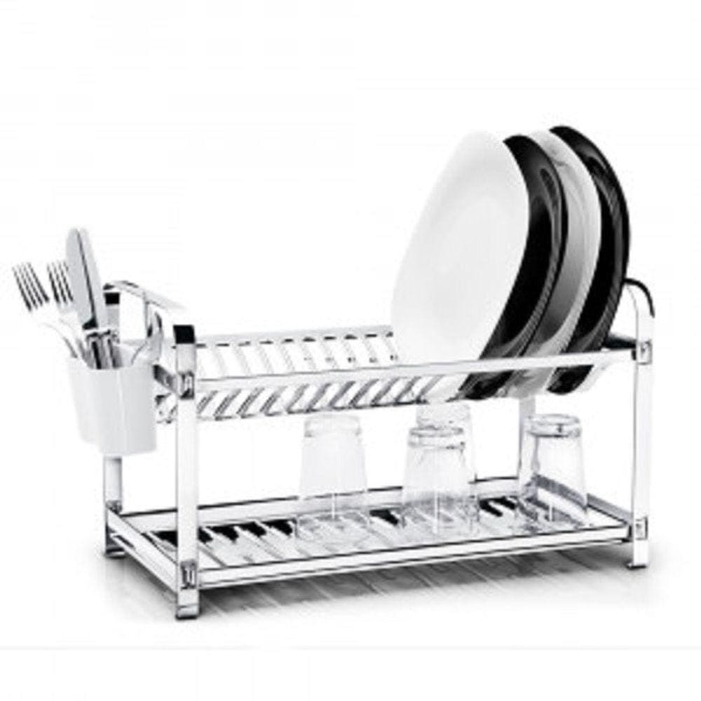 Escorredor de Prato Aço Inox 16 Pratos Mak Inox