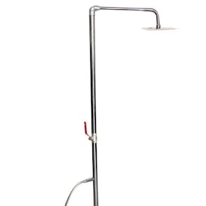 Chuveiro inox para área externa com ducha redonda em inox