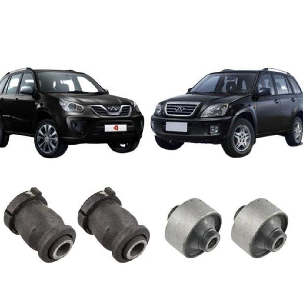 Kit 4 Buchas Bandejas Chery Tiggo 2009 2010 2011