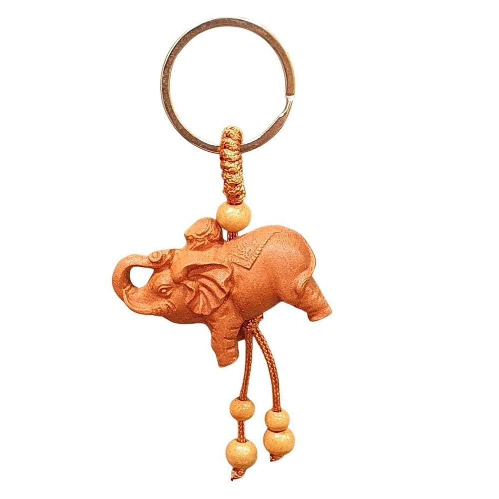 Chaveiro Elefante Indiano De Madeira 5Cm