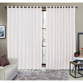 Cortina Tecido Rustico 3,00M X 2,30M Semi Blackout Branco