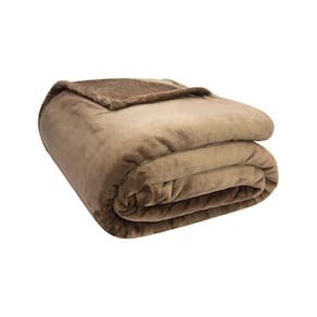 Cobertor Velour 300g Queen 220X240 Microfibra Camesa Marrom