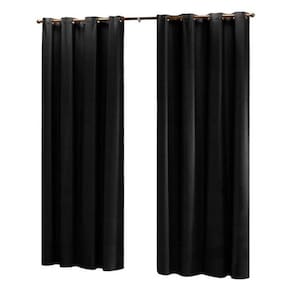 Cortina Sala Quarto Em Tecido Semi Blackout Preto 4,00X2,50