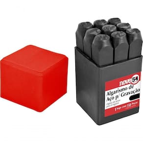 Algarismo De Aço Punção 10Mm 0-9 Para Gravação - Nove54