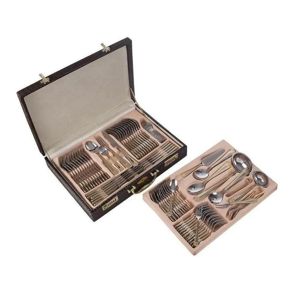 Faqueiro 84 Peças Designer Alemão 24K