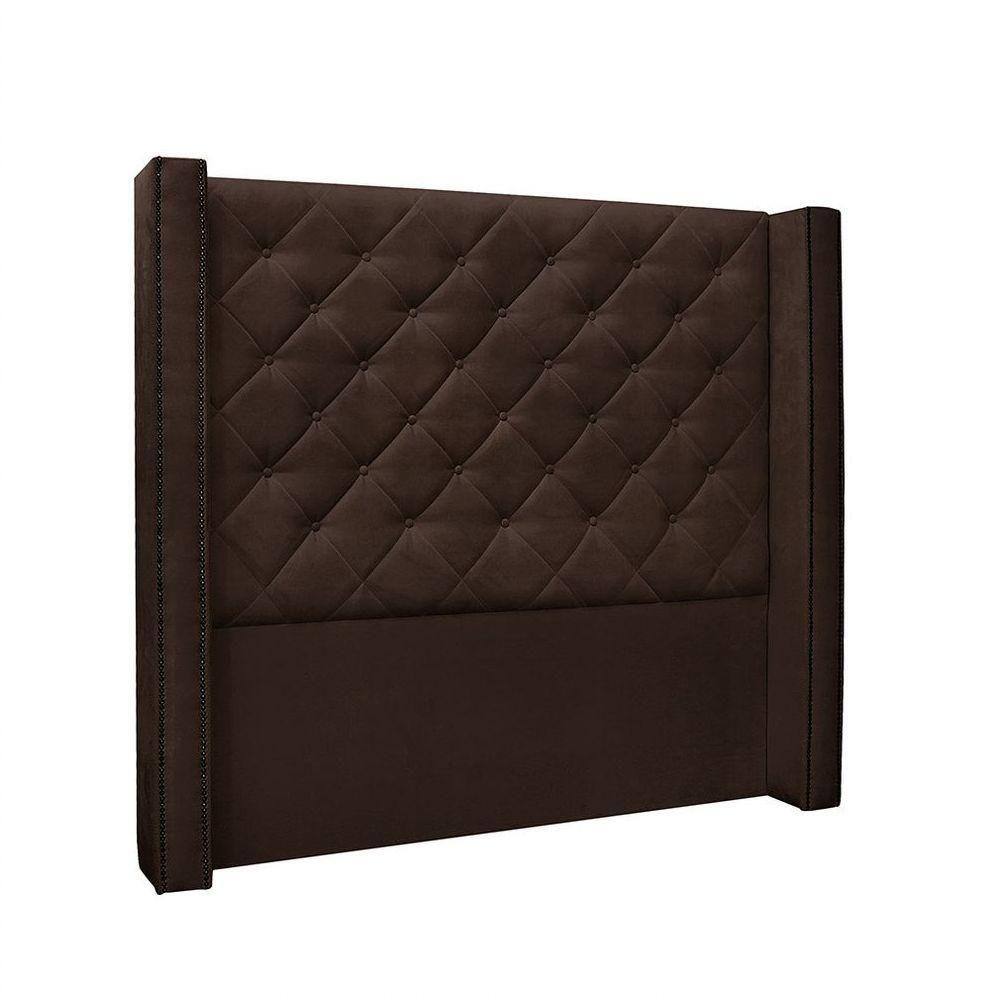 Cabeceira Vicenza Cama Box Casal 140 Cm Suede Café