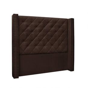 Cabeceira Vicenza Cama Box King 195 Cm Suede Café