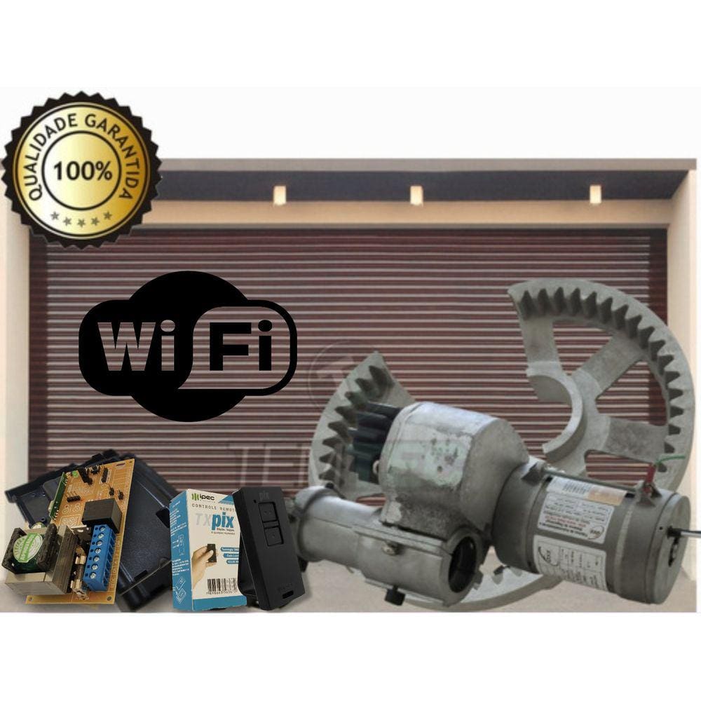 MOTOR PORTA DE ENROLAR 16m² WIFI BAR LOJA Qualidade Prime