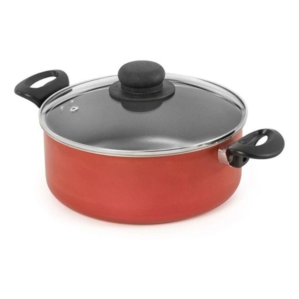 Caçarola Antiaderente Cereja e Preta 24 cm