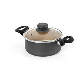 Caçarola Antiaderente Preta e Creme 24 cm