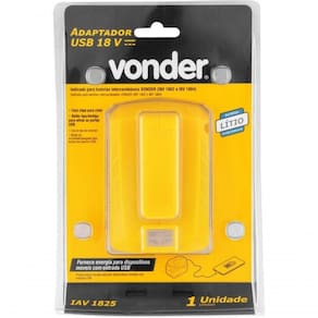 Adaptador Usb 18V S/ Bateria E S/ Carregador Iav 1825 Vonder