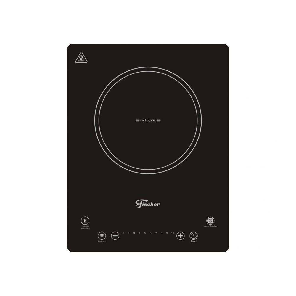 Cooktop 1 boca portatil inducao eletrico gourmand brastemp 220v preto