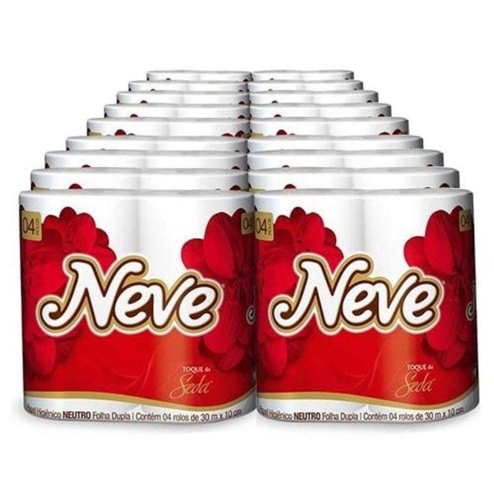 Papel Higiênico Neve Folha Dupla Fardo com 64 Rolos