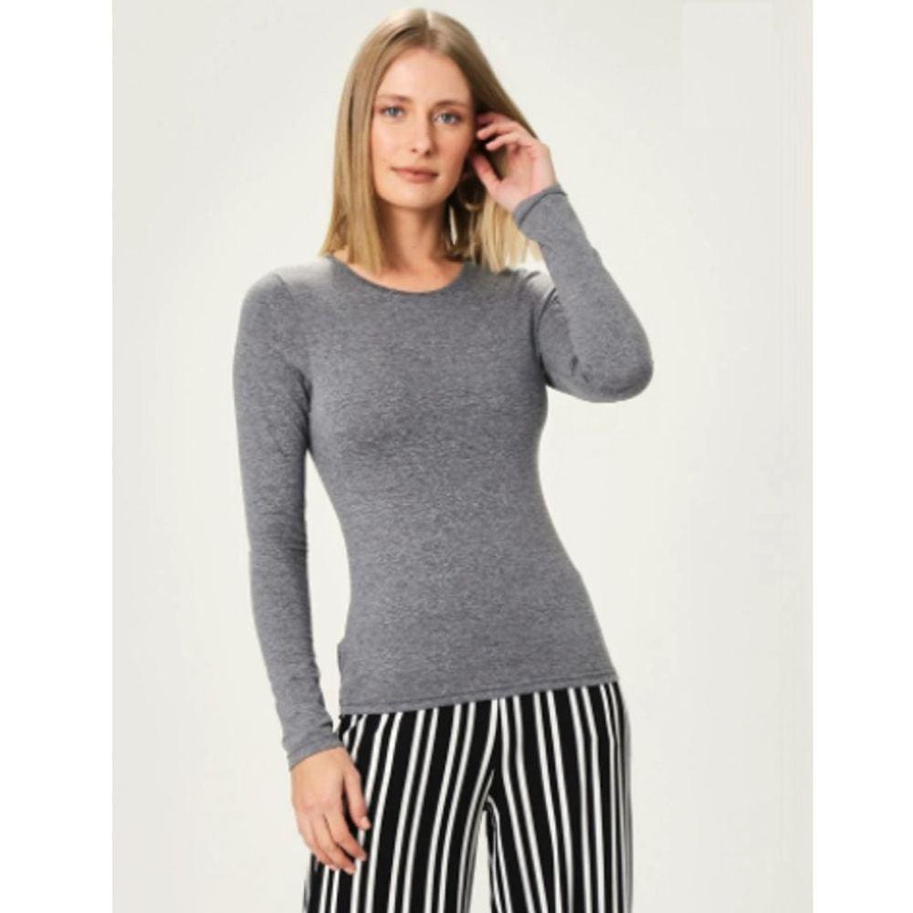 Blusa manga longa coton Malwee