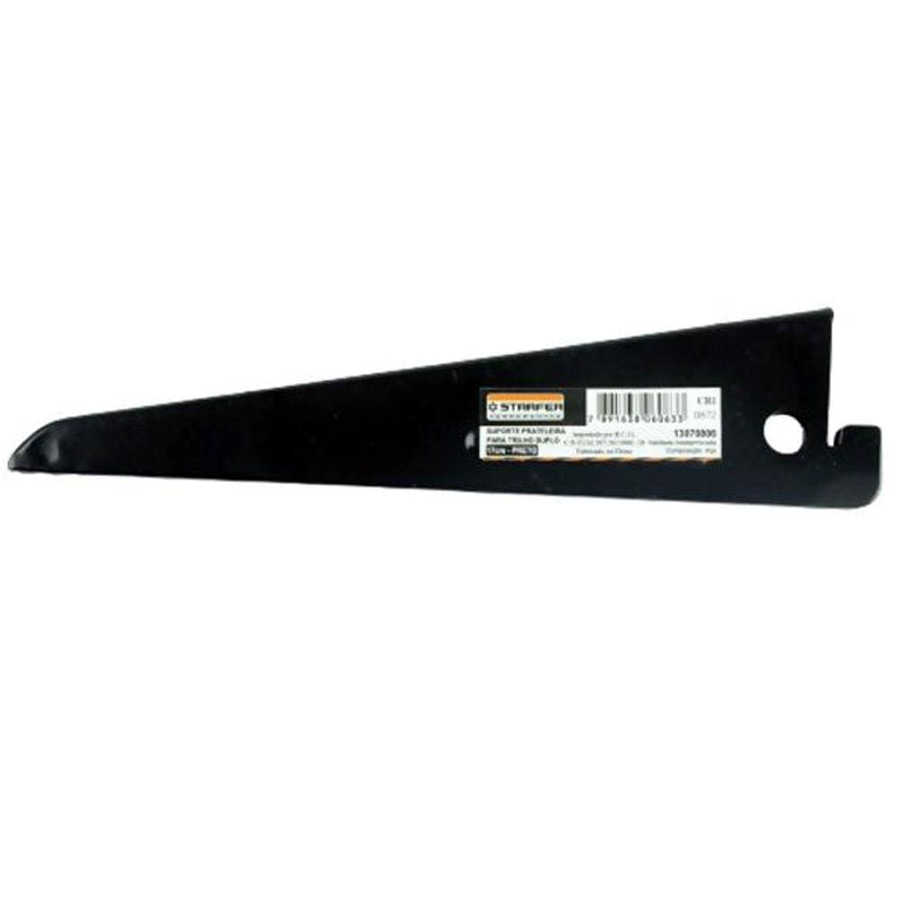 Suporte Duplo para Trilho Prateleira Preto Aço 27cm - Starfer