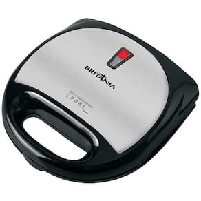 Sanduicheira E Grill Inox Britânia Preto Com Prata 110v