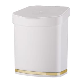 Lixeira 2,5 Litros Com tampa Plástica Para Bancada Cozinha Banheiro Dourado - 1258BCD Future