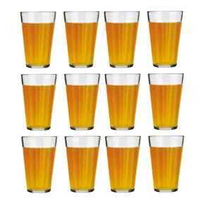 Jogo 12 Copo Americano Vidro Long Drink 450ml Cristal Nadir