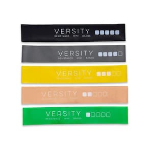 Mini Band Elástica Kit Com 5 Versity Resistance Bands